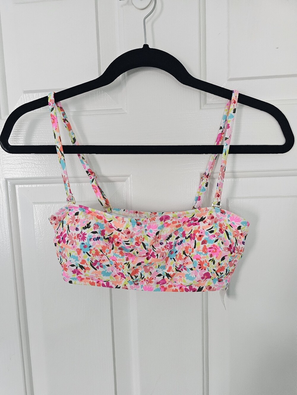 NWT NOBO Floral Underwire Bikini Top Small Bright Pink Multicolor Swim